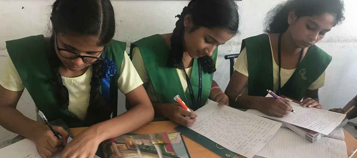 Girls appearing in class test