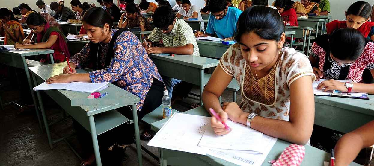 Candidates taking class in the study centre