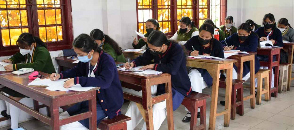 Students giving CBSE board exam